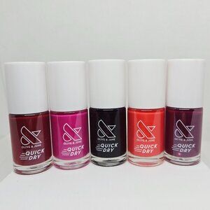 BUNDLE OF 5 NEW KOREA OLIVE & JUNE QUICK DRY NAIL POLISH ASSTD COLORS $55 VALUE